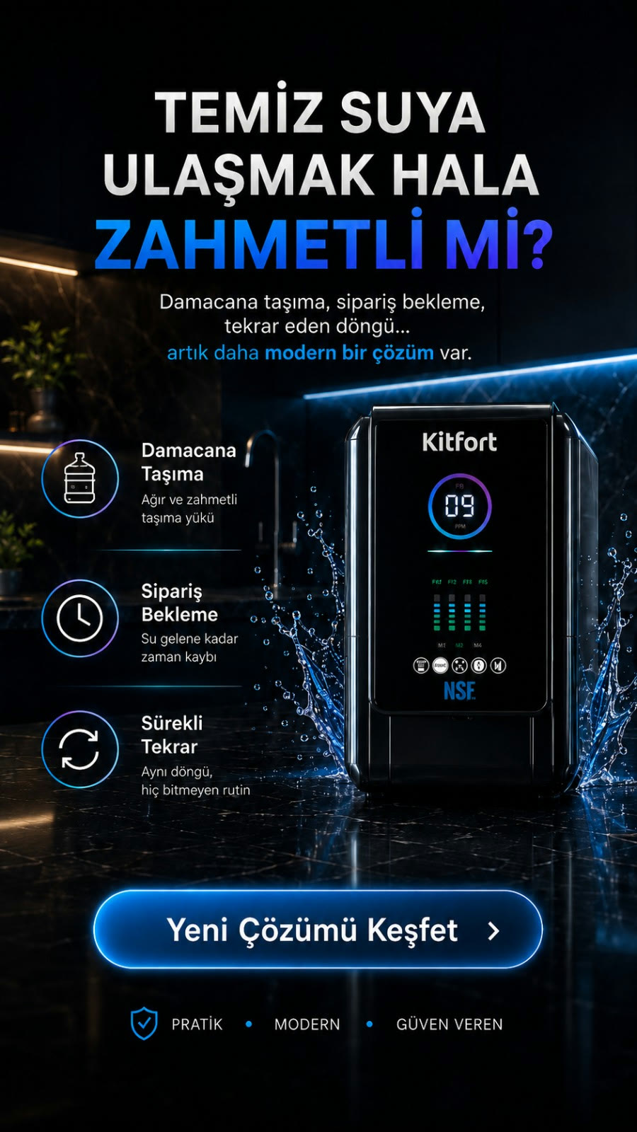 Temiz suya ulaşmak hâlâ zahmetli mi? Damacana taşıma, sipariş bekleme ve tekrar eden döngüye modern çözüm